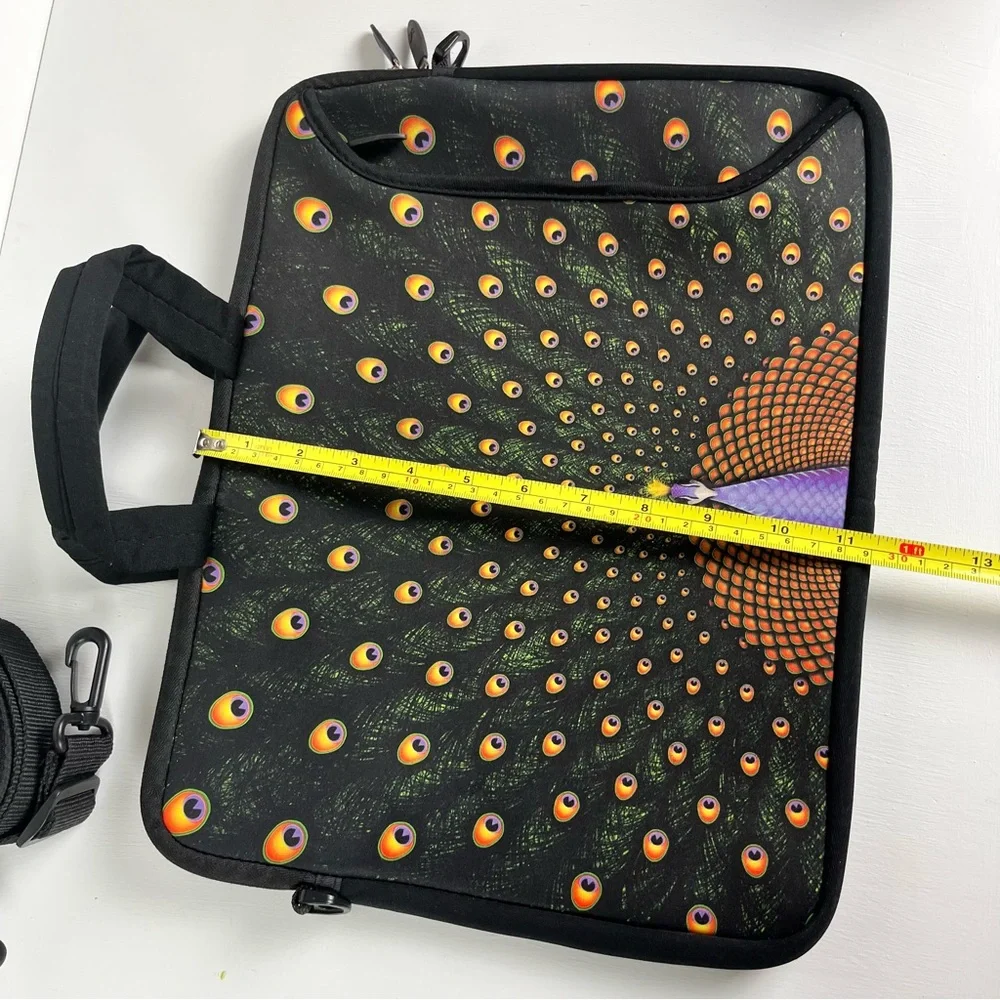 Peacock Laptop Bag with Handles and Shoulder Straps